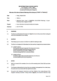 Minutes of the Annual General Meeting